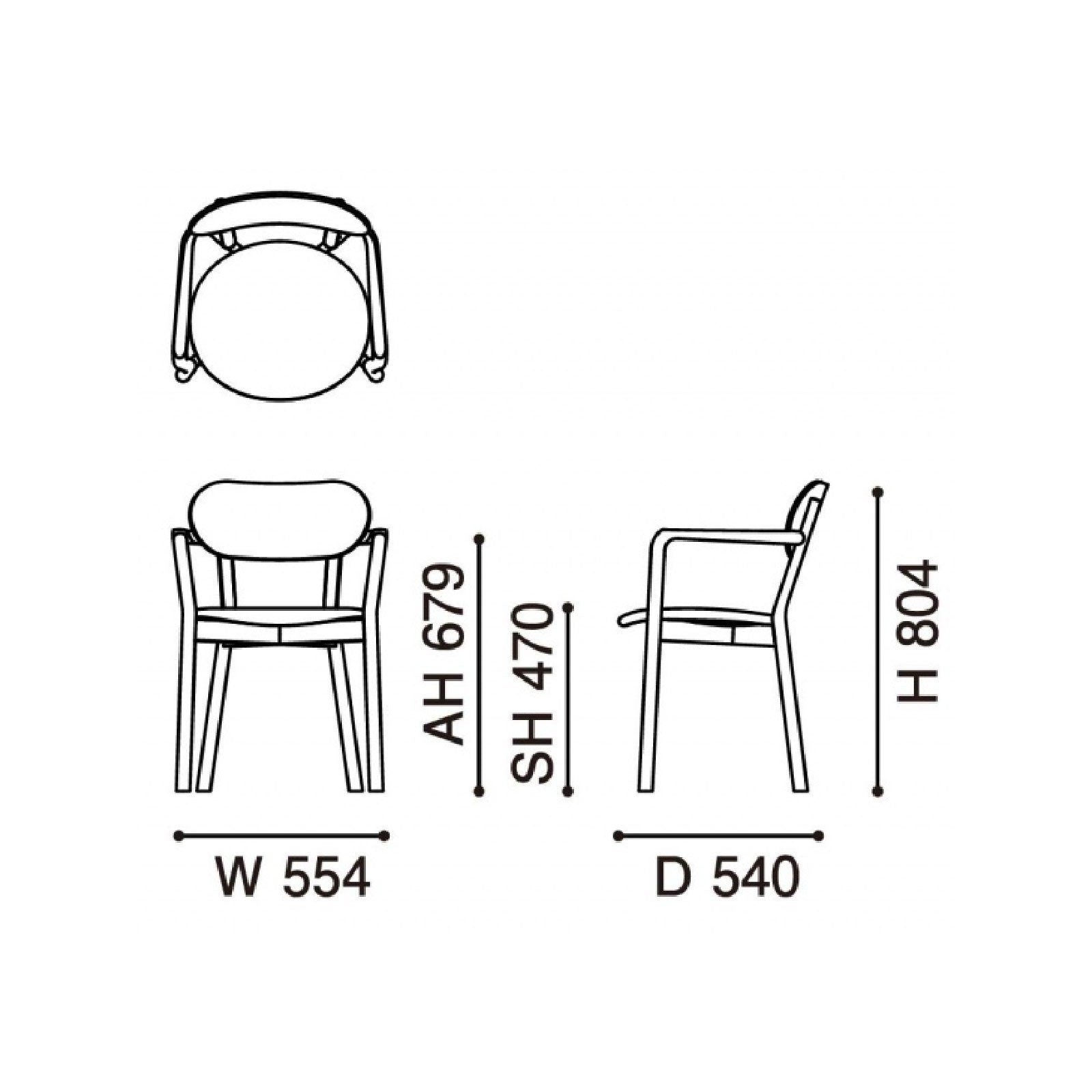 Karimoku New Standard - CASTOR ARM CHAIR PLUS PAD black - Dining Chair 