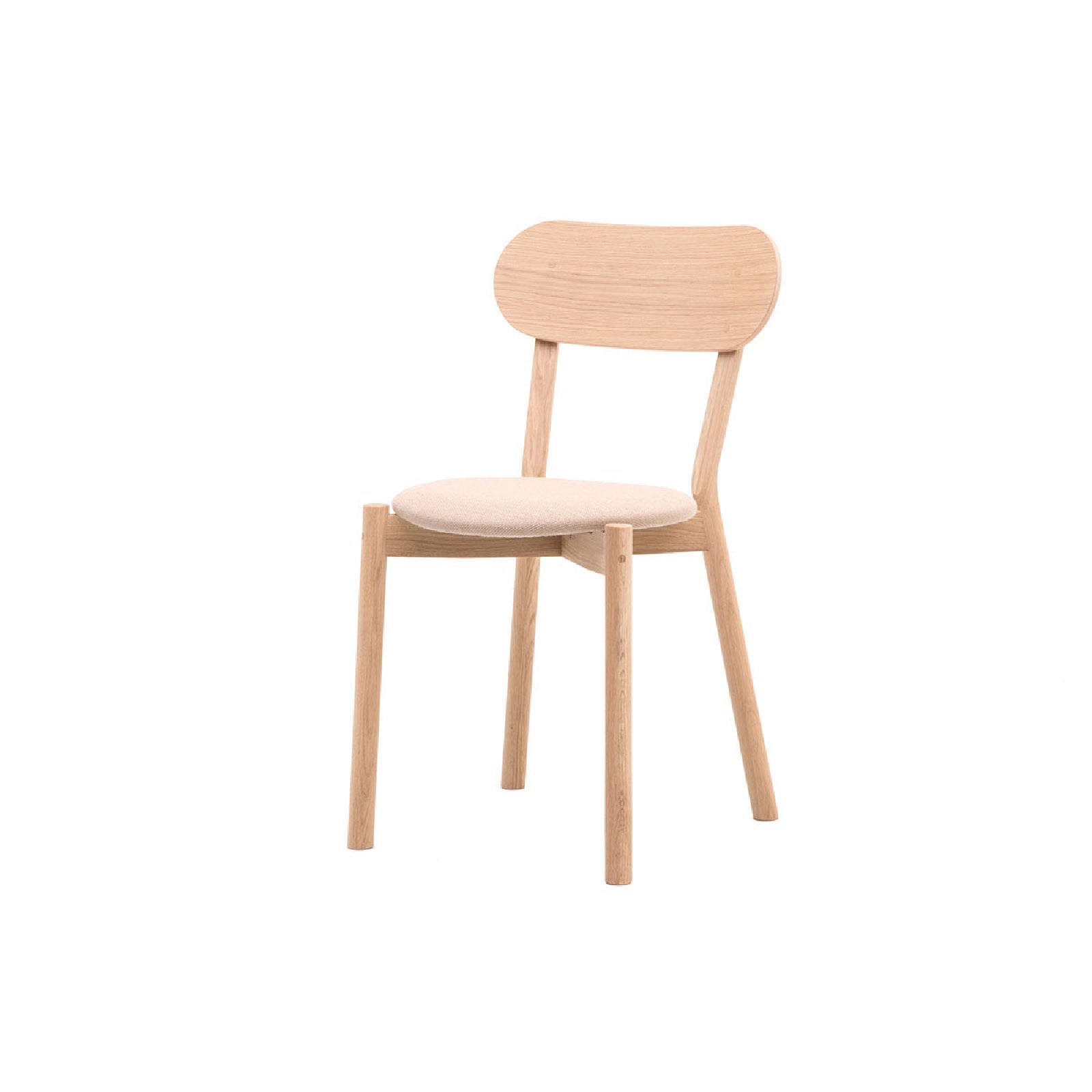 Karimoku New Standard - CASTOR CHAIR PLUS PAD pure oak - Dining Chair 
