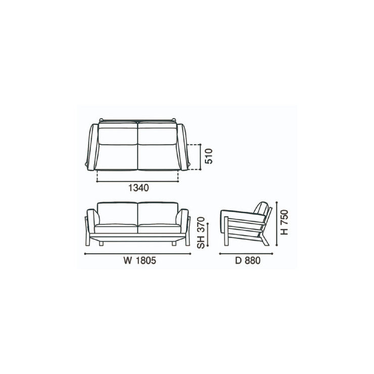 Karimoku New Standard - CASTOR SOFA 2-SEATER - Sofa 