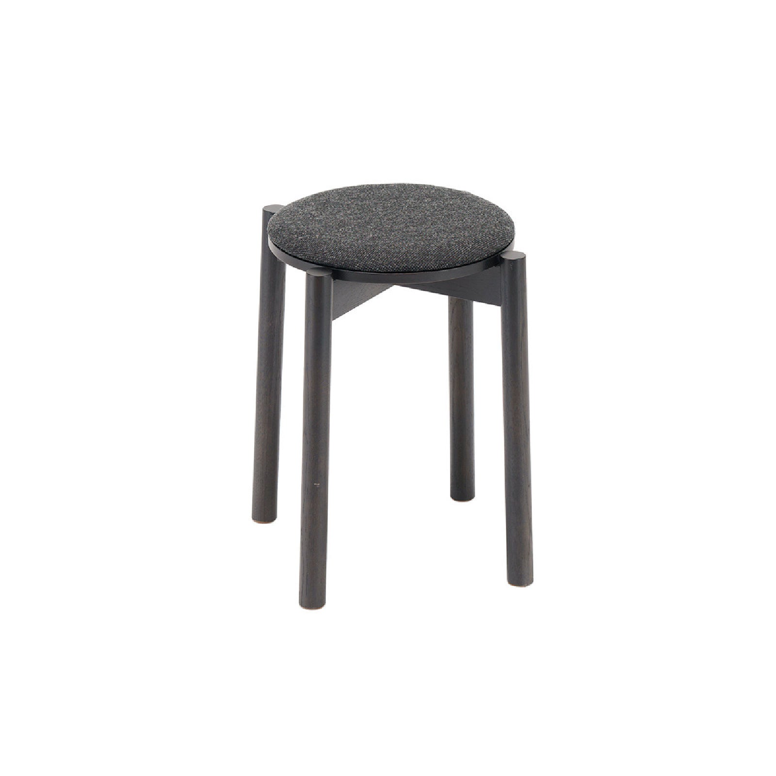 Karimoku New Standard - CASTOR STOOL PLUS PAD black - Stool 