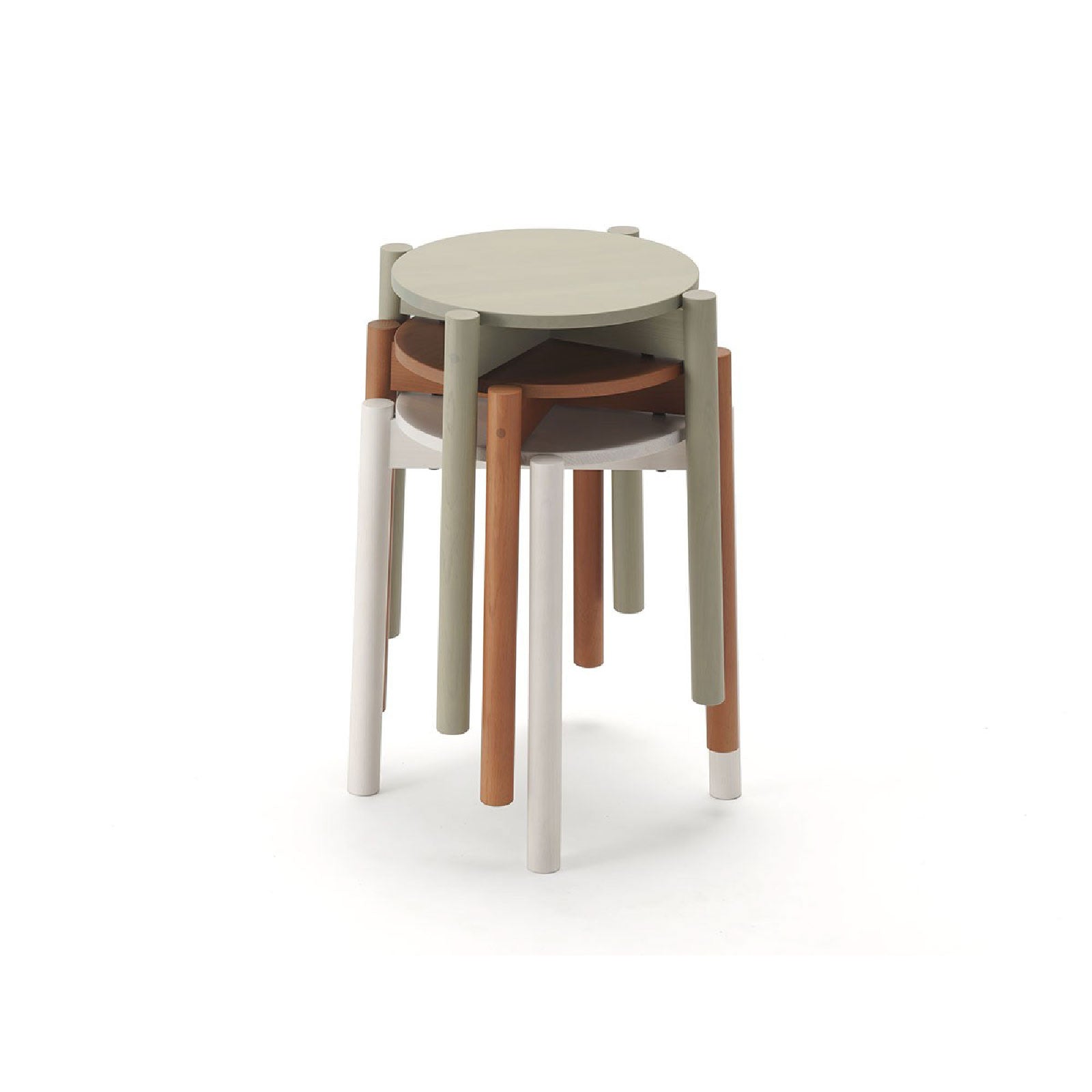 Karimoku New Standard - CASTOR STOOL PLUS gray green - Stool 