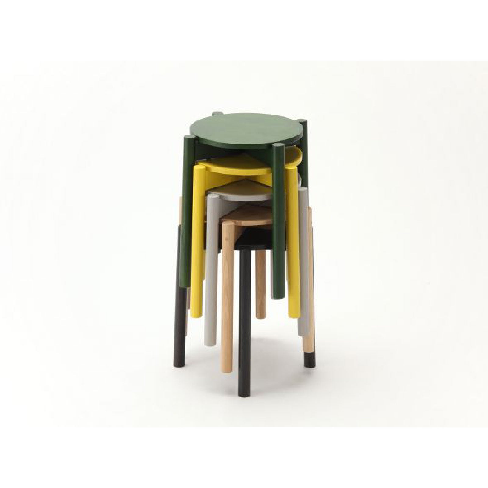 Karimoku New Standard - CASTOR STOOL PLUS gray green - Stool 