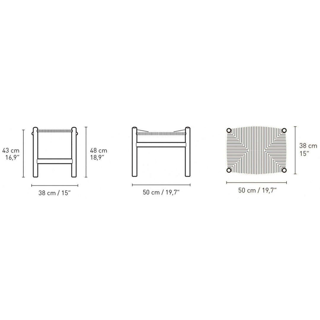 CH53 Footstool Authorized Dealer for Carl Hansen Son