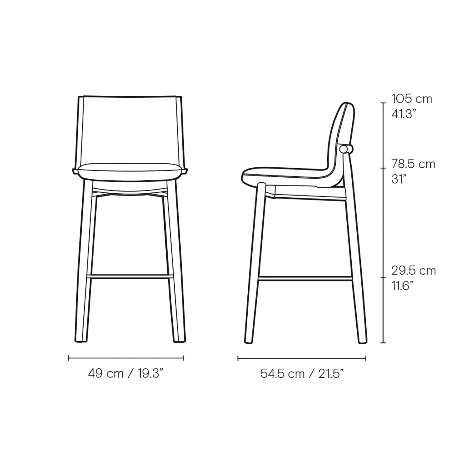 Carl Hansen & Son - E006 Embrace Bar Stool High - Stool 