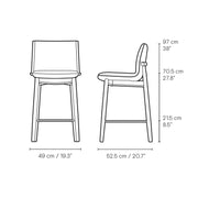 Carl Hansen & Son - E007 Embrace Bar Stool Low - Stool 