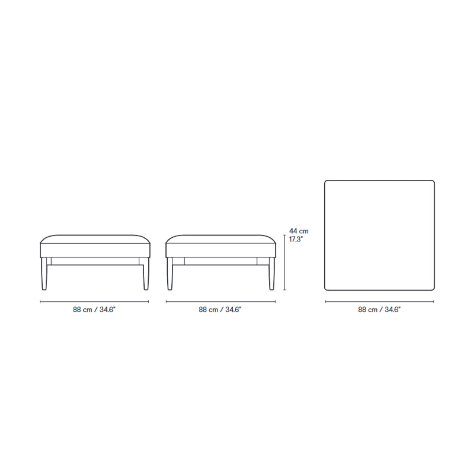 Carl Hansen & Son - E340 Embrace Sofa Stool - Stool 