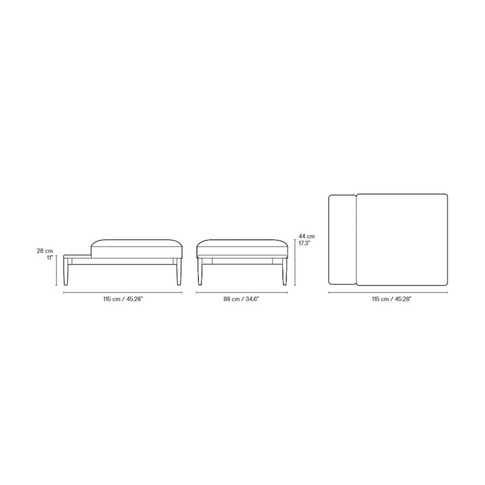 Carl Hansen & Son - E350 Embrace Sofa Stool - Stool 