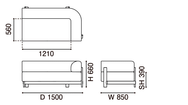 Karimoku New Standard - ELEPHANT SOFA 2-SEATER LEFT ARM CORNER - Sofa 