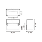 Karimoku New Standard - FENCE SOFA 2 SEATER - Sofa 