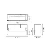 Karimoku New Standard - FENCE SOFA 3 SEATER - Sofa 