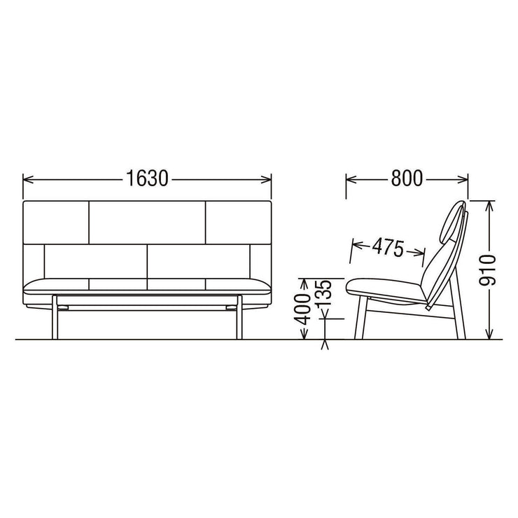 Karimoku - Karimoku WW64 Sofa 2.5P - Sofa 