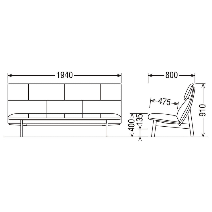 Karimoku - Karimoku WW64 Sofa 3P - Sofa 