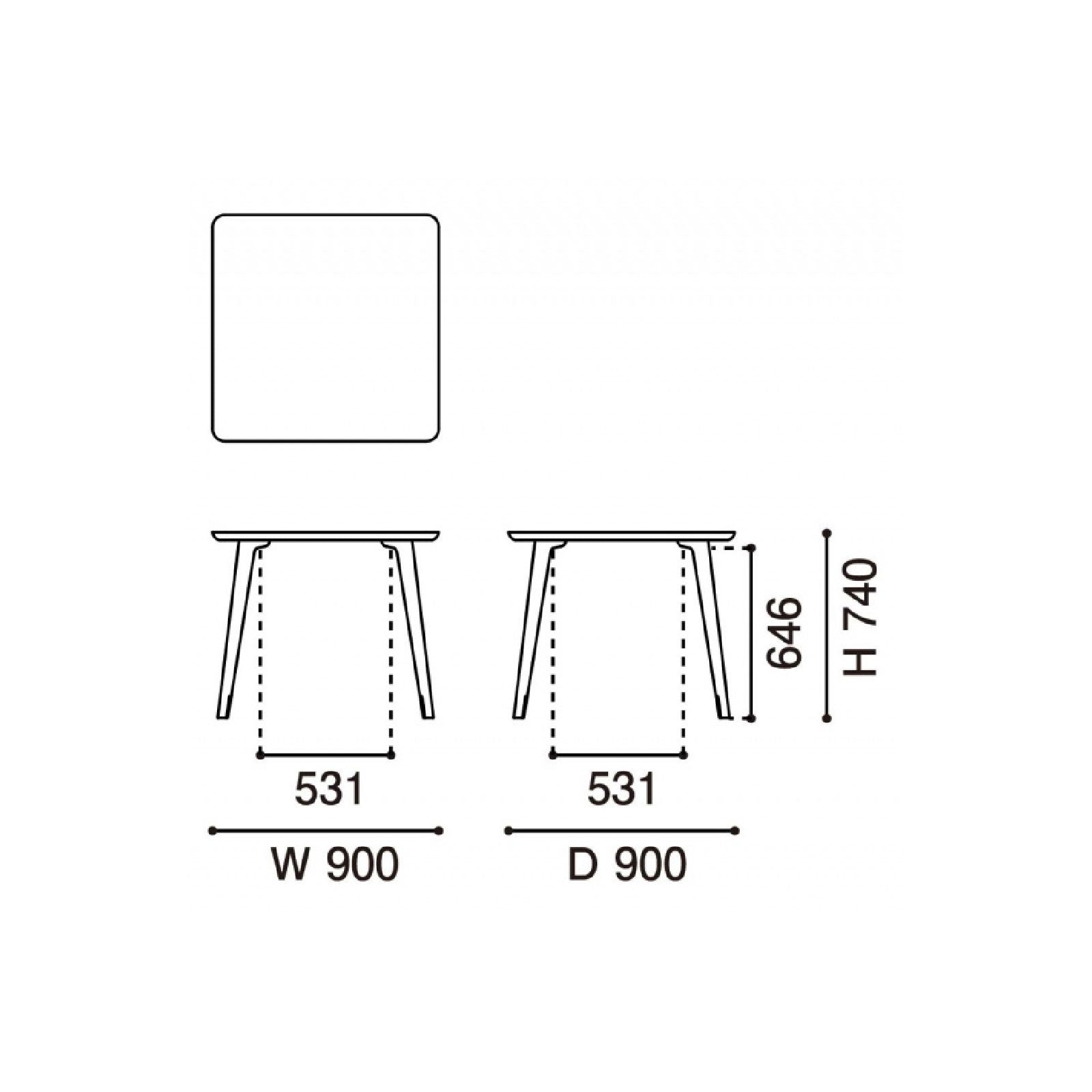 Karimoku New Standard - SCOUT TABLE 90 - Dining Table 