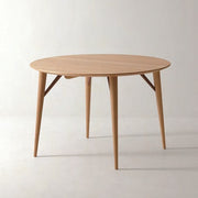 Nissin - White Wood Round Table - Dining Table 