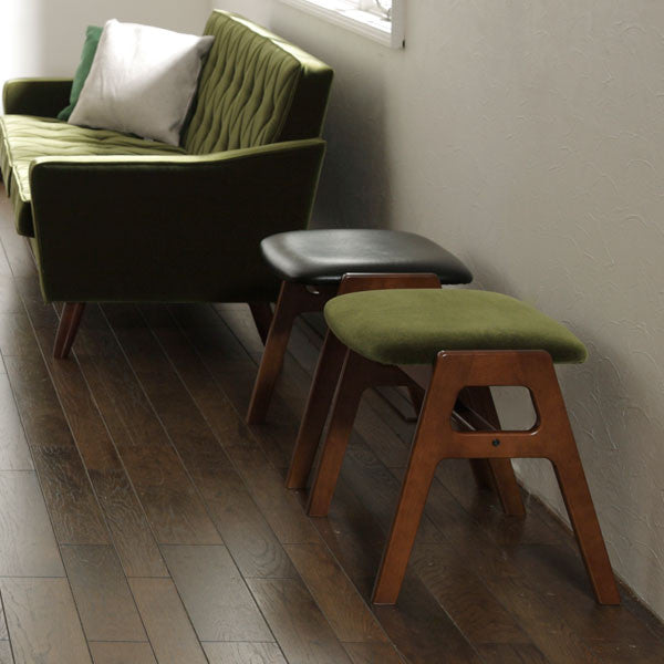 Karimoku60 - stacking stool moquette green - Stool 