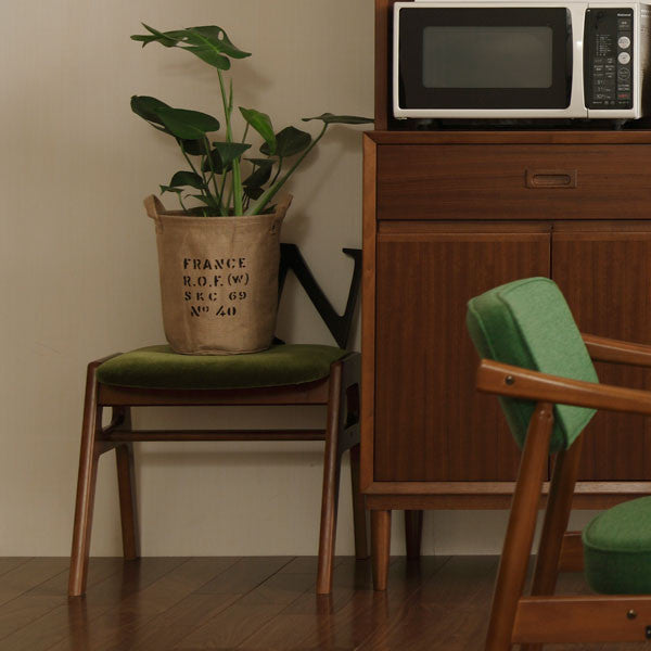 Karimoku60 - stacking stool moquette green - Stool 
