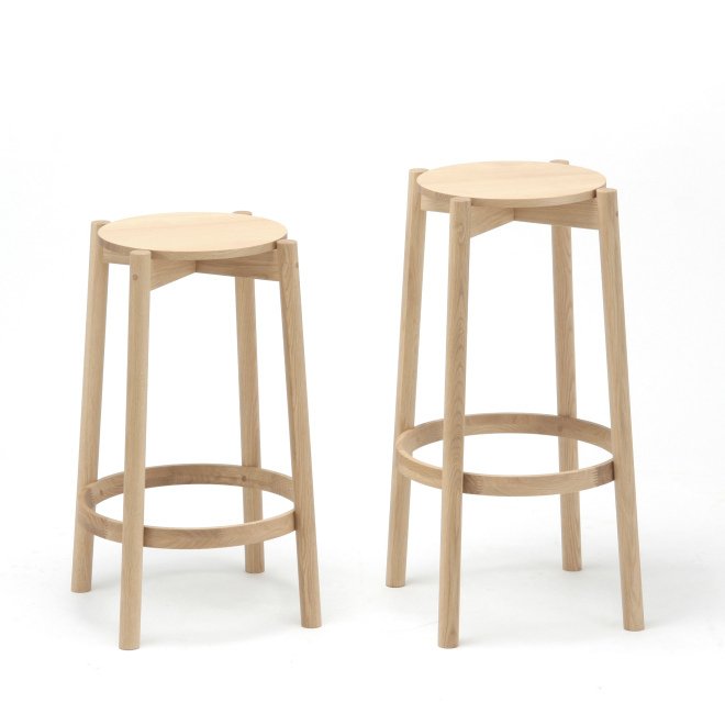 Karimoku New Standard - CASTOR BAR STOOL HIGH grey - Stool 