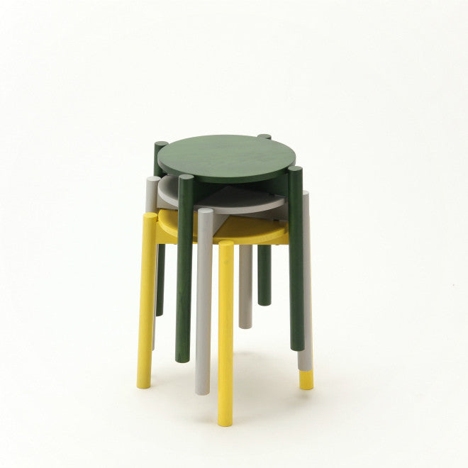 Karimoku New Standard - CASTOR STOOL PLUS green - Stool 