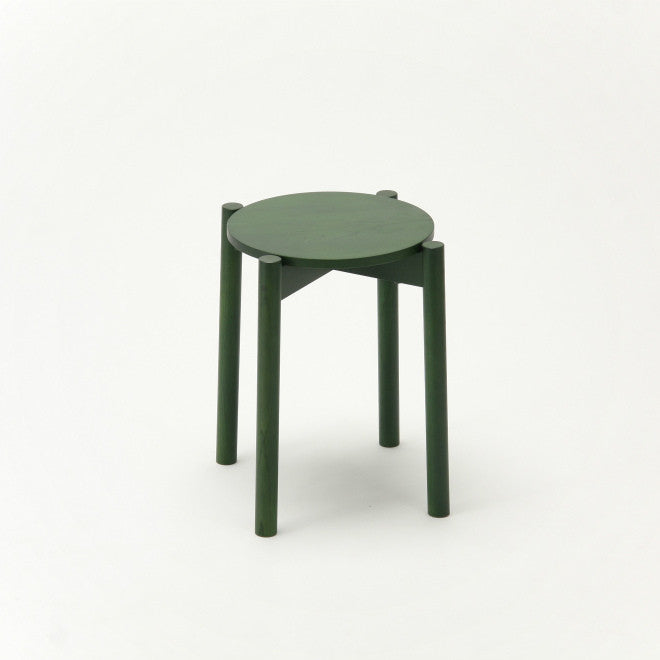 Karimoku New Standard - CASTOR STOOL PLUS green - Stool 