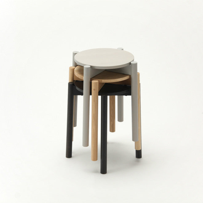 Karimoku New Standard - CASTOR STOOL PLUS grey - Stool 