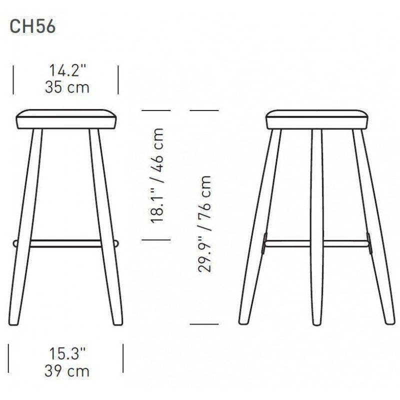 Carl Hansen & Son - CH56 Stool - Stool 