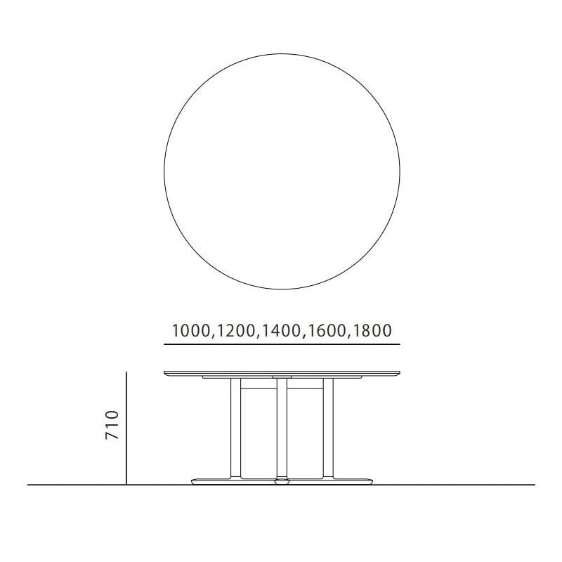 Nissin - CHORUS Round Dining Table - Dining Table 