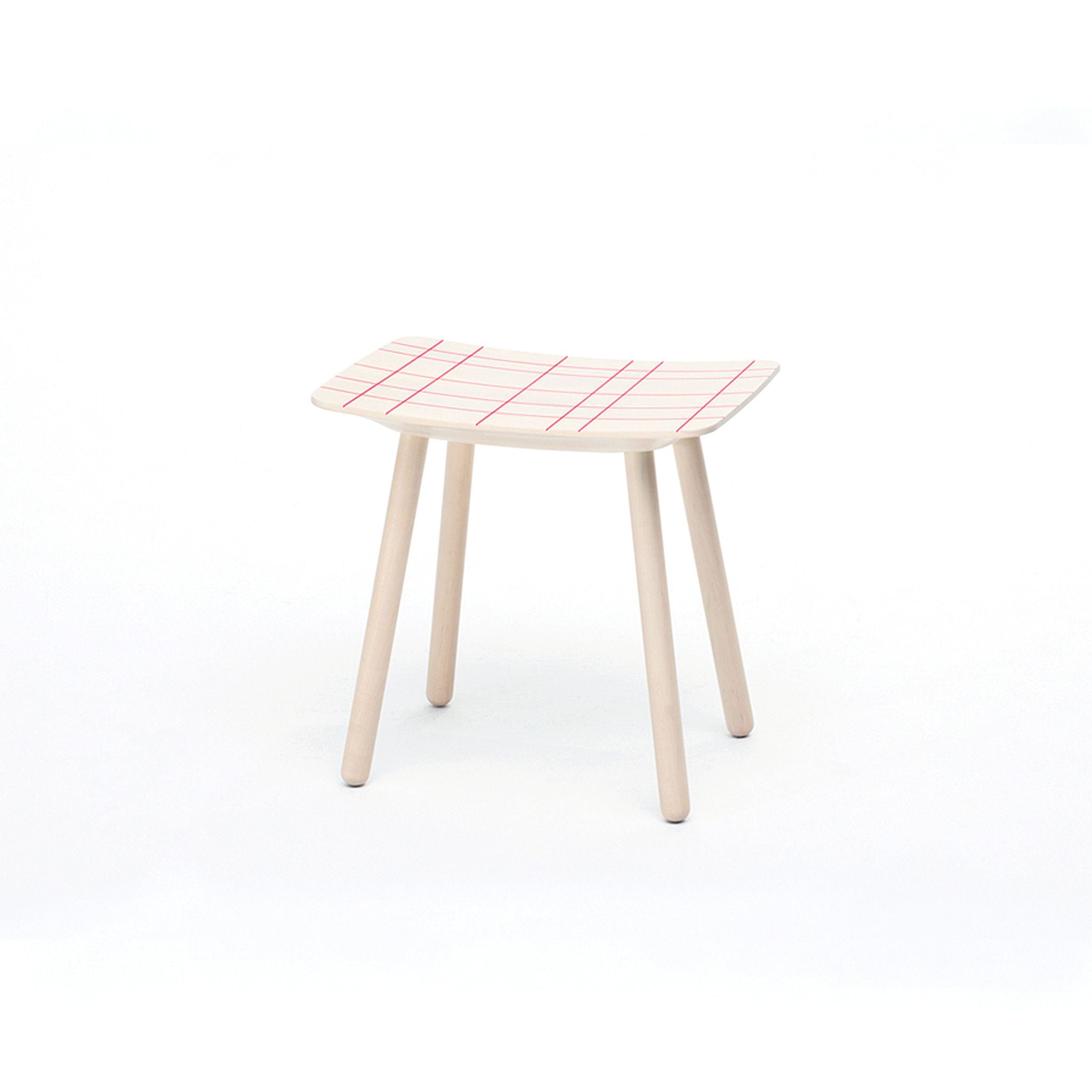 Karimoku New Standard - COLOR STOOL PINK GRID - Stool 