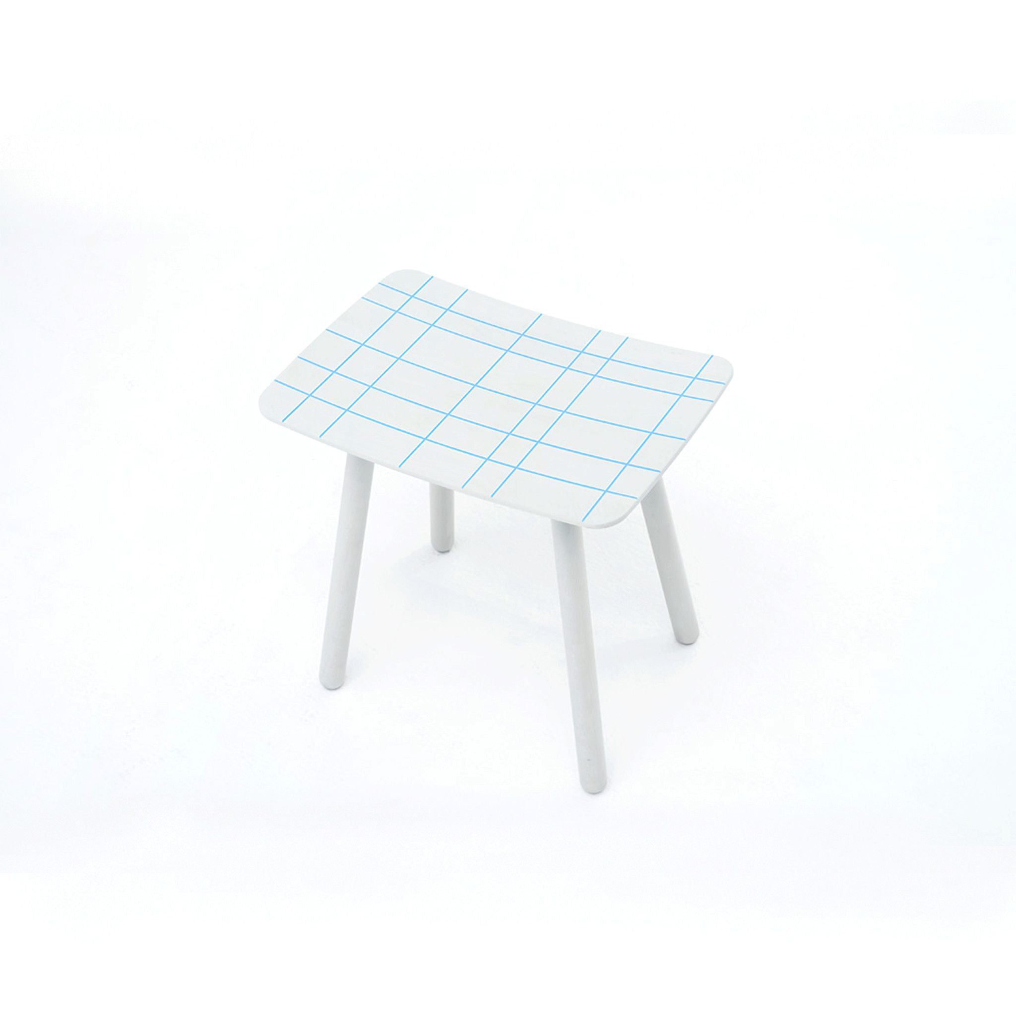 Karimoku New Standard - COLOR STOOL BLUE GRID - Stool 