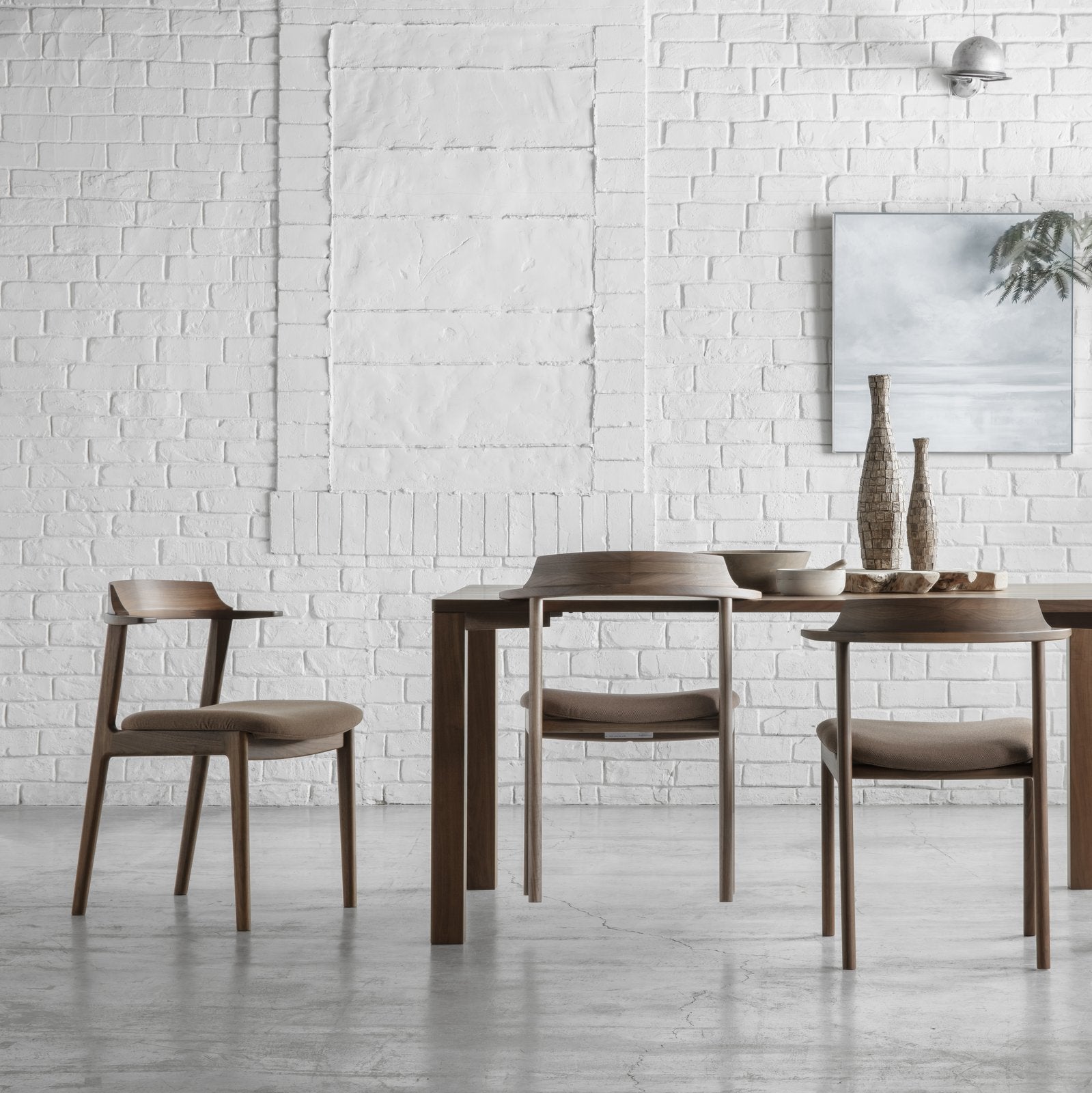Nagano Interior - REAL arm chair DC355-1W - Dining Chair 