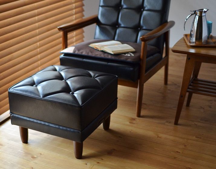 Karimoku60 - ottoman standard black - Stool 